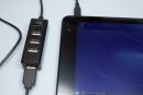 USB Hub am Tablet angeschlossen - Schalter Laden