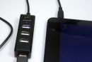 USB Hub am Tablet angeschlossen - Schalter USB Betrieb